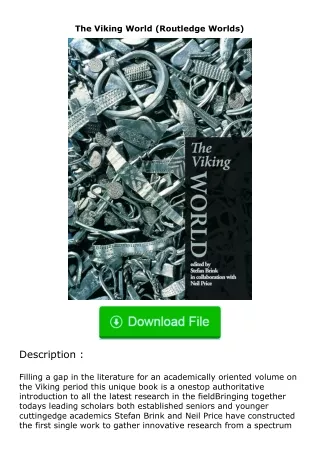 read ❤️(✔️pdf✔️) The Viking World (Routledge Worlds)