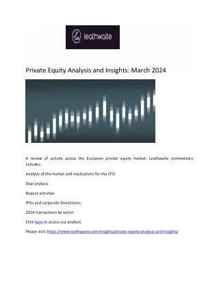 Private Equity Analysis and Insights March 2024 - Leathwaite