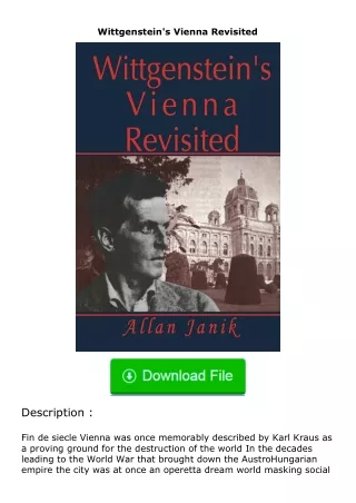 Download⚡ Wittgenstein's Vienna Revisited