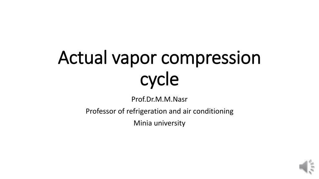 effect of operating conditions on vapor compression cycle performan