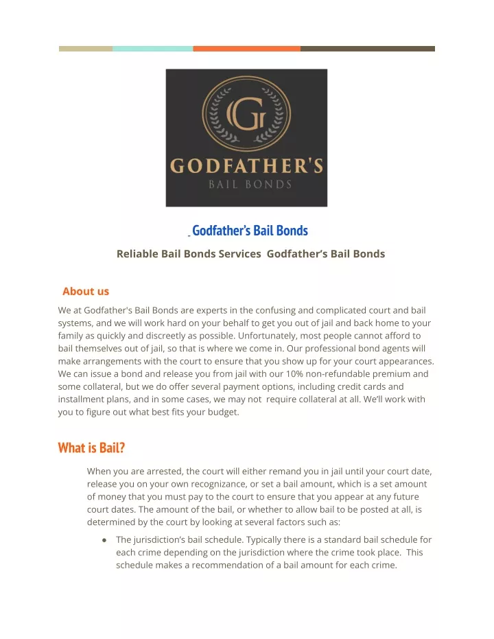 godfather s bail bonds
