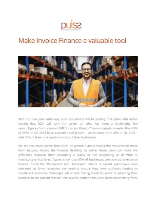Make Invoice Finance a Valuable Tool - Pulse Cashflow Finance