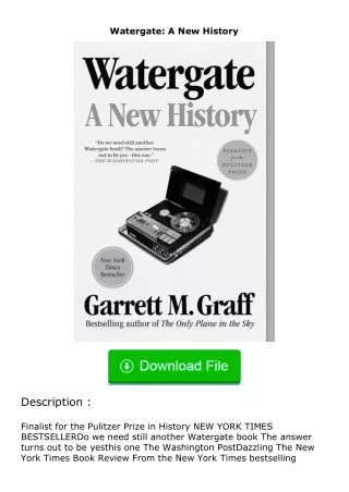 Download❤[READ]✔ Watergate: A New History