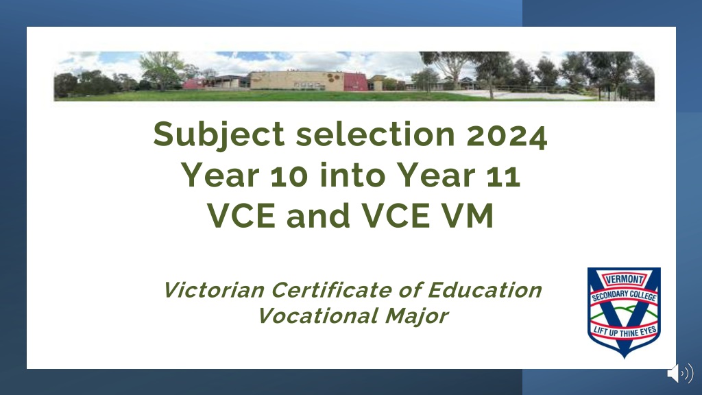year 10 to year 11 vce and vce vm subject selection gui