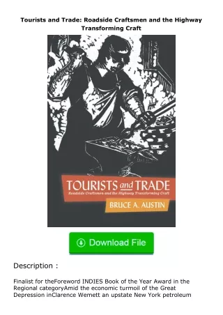 PDF✔Download❤ Tourists and Trade: Roadside Craftsmen and the Highway Transforming Craft