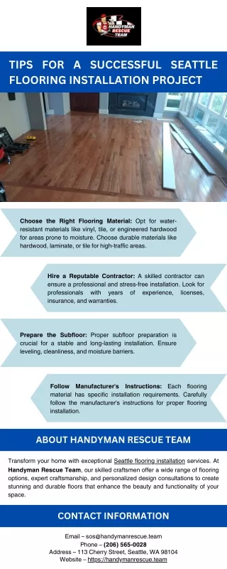 Tips for a Successful Seattle Flooring Installation Project