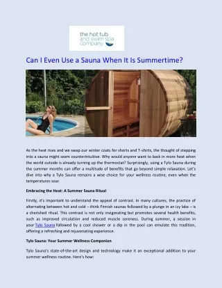 Saunas for Sale UK - The Hot Tub and Swim Spa Company