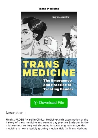 [READ]⚡PDF✔ Trans Medicine