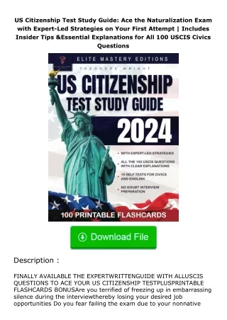 ❤️get (⚡️pdf⚡️) download US Citizenship Test Study Guide: Ace the Naturalization Exam with Expert-Led Strategies on Your