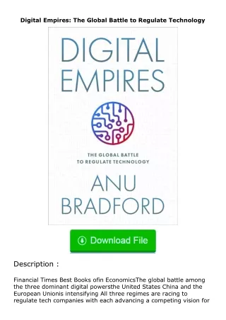 [READ]⚡PDF✔ Digital Empires: The Global Battle to Regulate Technology