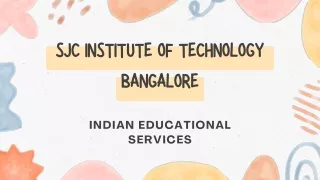 sjc institute of technology bangalore