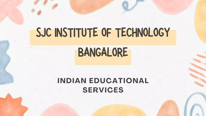 sjc institute of technology bangalore