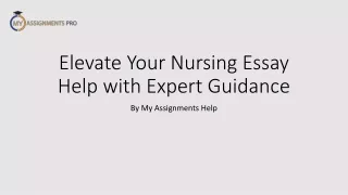 Elevate Your Nursing Essay Help with Expert Guidance