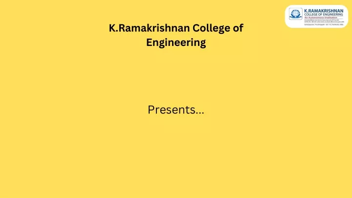 k ramakrishnan college of engineering