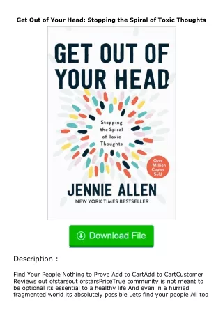 ✔️READ ❤️Online Get Out of Your Head: Stopping the Spiral of Toxic Thoughts