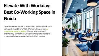 Elevate With Environment : Co-Working space in noida