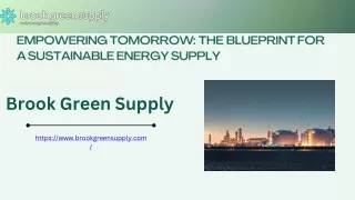 Empowering Tomorrow The Blueprint for a Sustainable Energy Supply