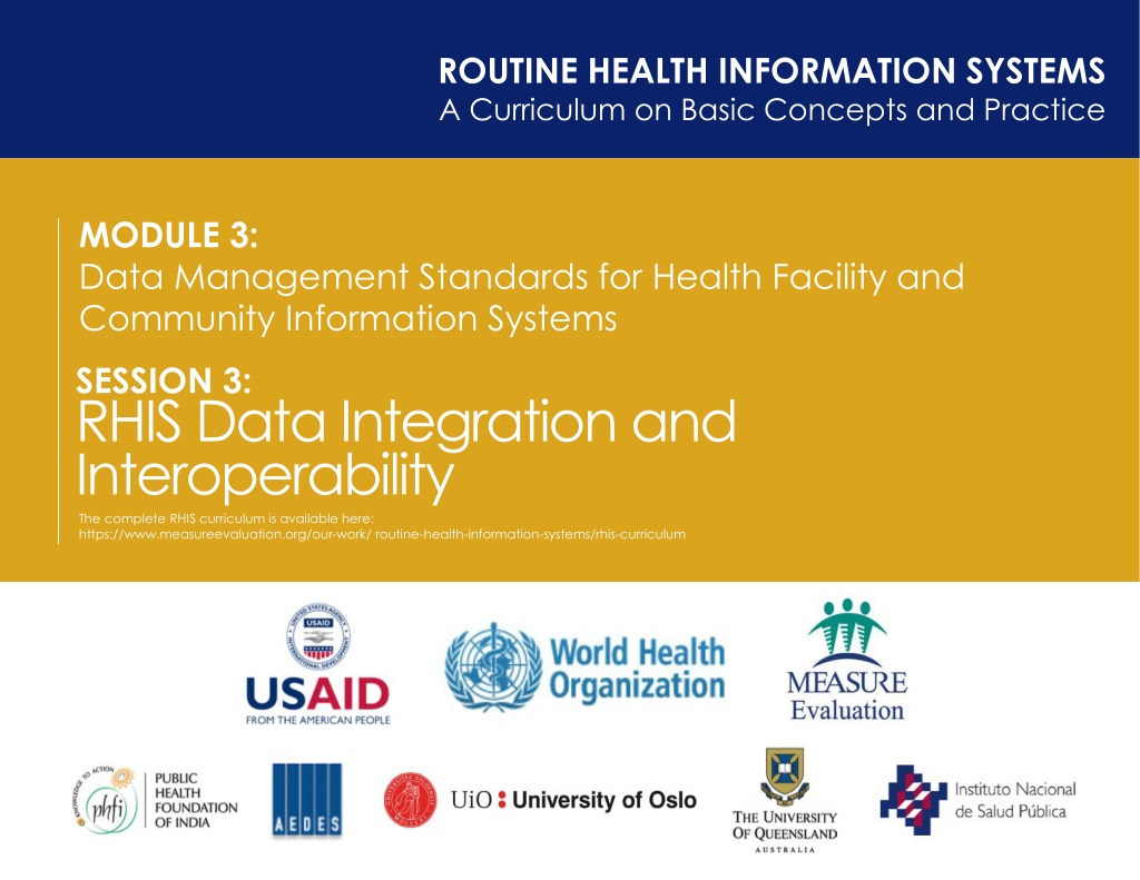 PPT - RHIS Data Integration and Interoperability in Health Systems ...