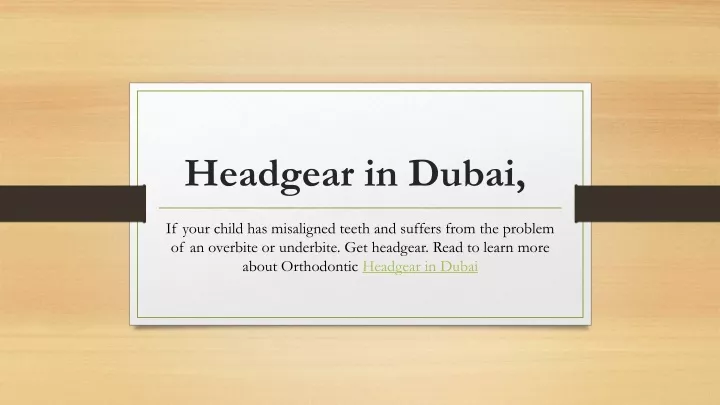 headgear in dubai