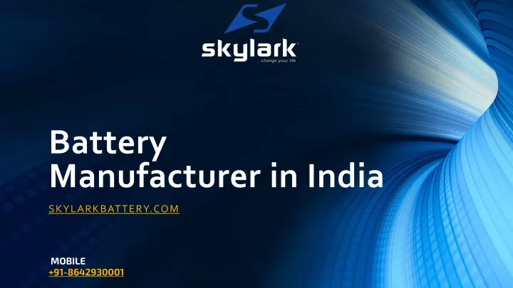 battery manufacturer in india