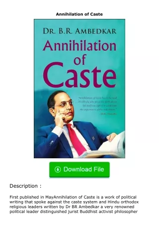 Download❤[READ]✔ Annihilation of Caste