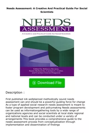 Download⚡(PDF)❤ Needs Assessment: A Creative And Practical Guide For Social Scientists