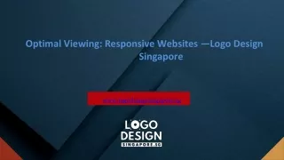 Optimal Viewing Responsive Websites —Logo Design Singapore