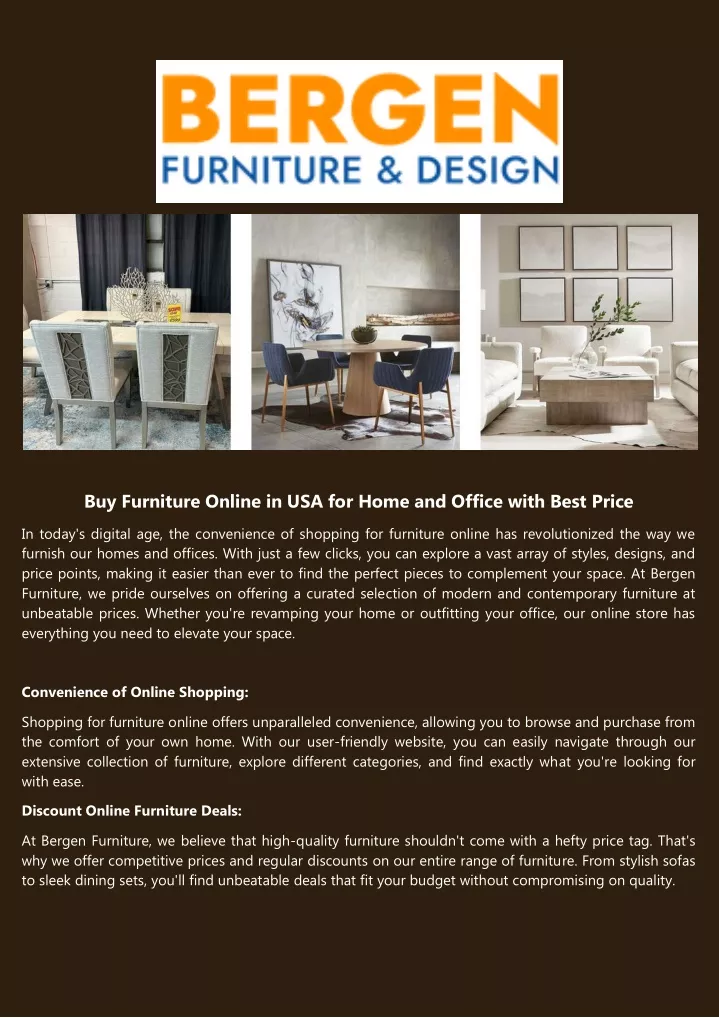 buy furniture online in usa for home and office