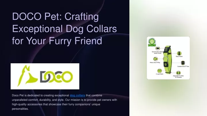 doco pet crafting exceptional dog collars