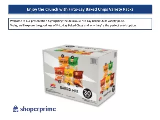 Enjoy the Crunch with Frito-Lay Baked Chips Variety Packs