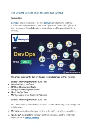 DevOps Online Training | DevOps Training Course in Hyderabad