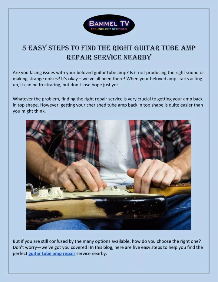 5 easy steps to find the right guitar tube