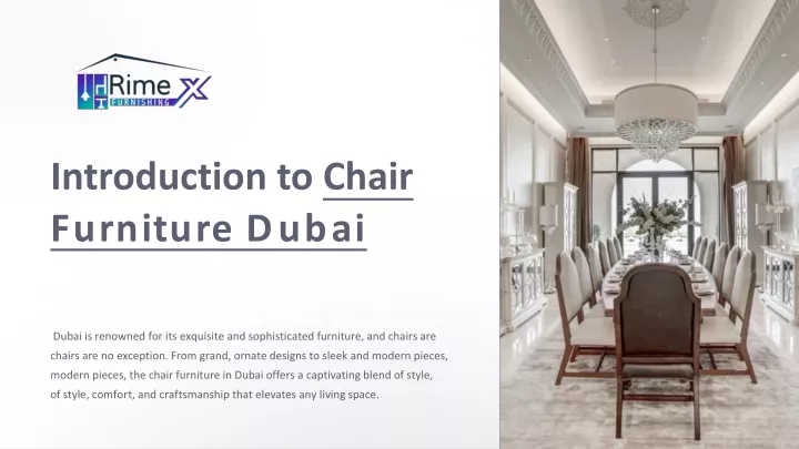 introduction to chair furniture dubai