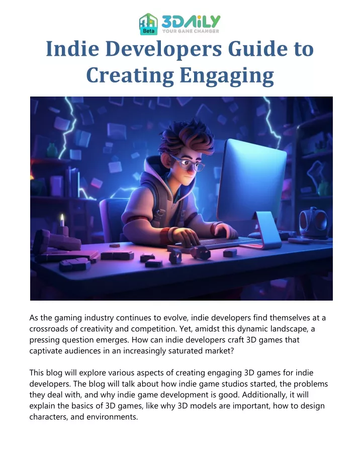 indie developers guide to creating engaging