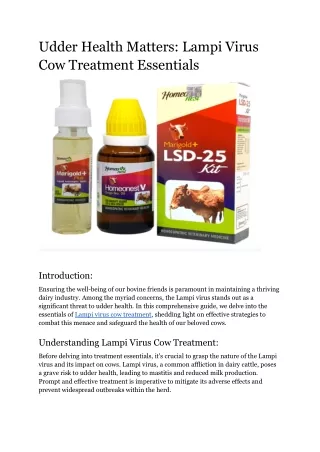 Udder Health Matters_ Lampi Virus Cow Treatment Essentials