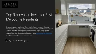 Top Renovation Ideas for East Melbourne Residents