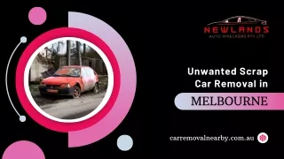 Unwanted Scrap Car Removal in Melbourne