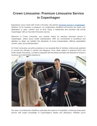 Crown Limousine_ Premium Limousine Service in Copenhagen