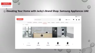 Samsung Appliances UAE - Jackys Brand Shop