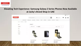 Samsung Galaxy Z Series Phones UAE - Jackys Brand Shop