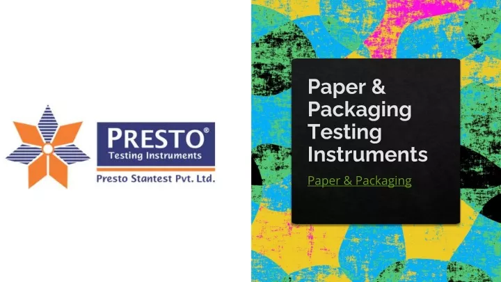paper packaging testing instruments paper