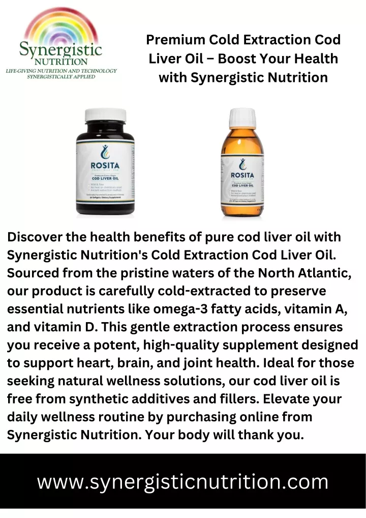 premium cold extraction cod liver oil boost your