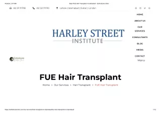 Best FUE Hair Transplant in Islamabad - Estheticare Clinic