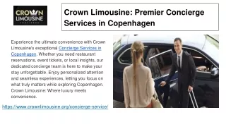 Crown Limousine_ Premier Concierge Services in Copenhagen