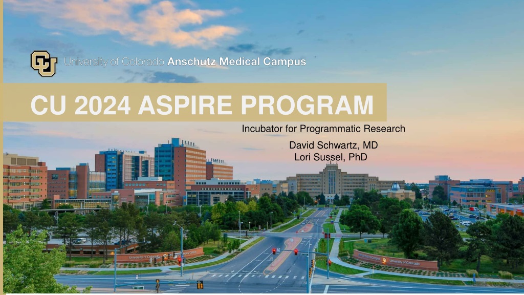 cu aspire program incubator for programmatic resear