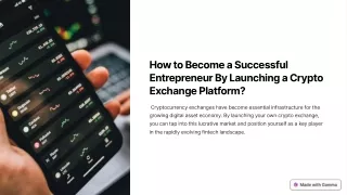 How to Become a Successful Entrepreneur By Launching a Crypto Exchange Platform?