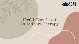Health Benefits of Shirodhara Therapy
