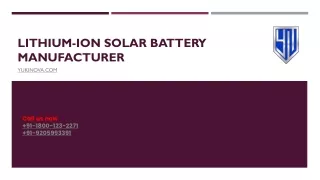 Lithium-ion Solar Battery Manufacturer