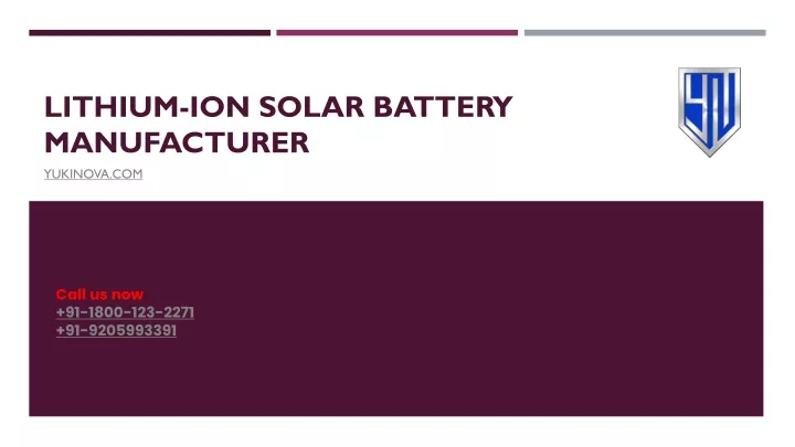 lithium ion solar battery manufacturer