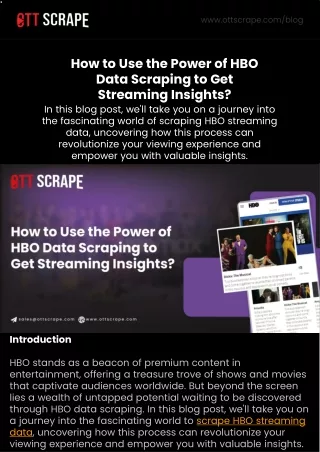 How to Use the Power of HBO Data Scraping to Get Streaming Insights